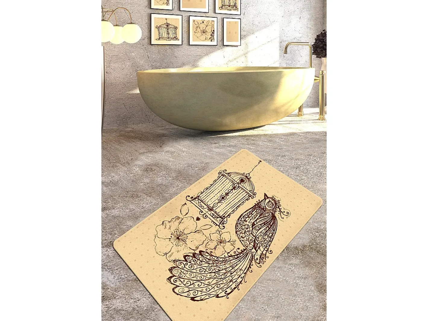 Alfombra De Baño|Ropa De Cama-Alfombra de baño Malurus (70 x 120) camel marrón Multicolor