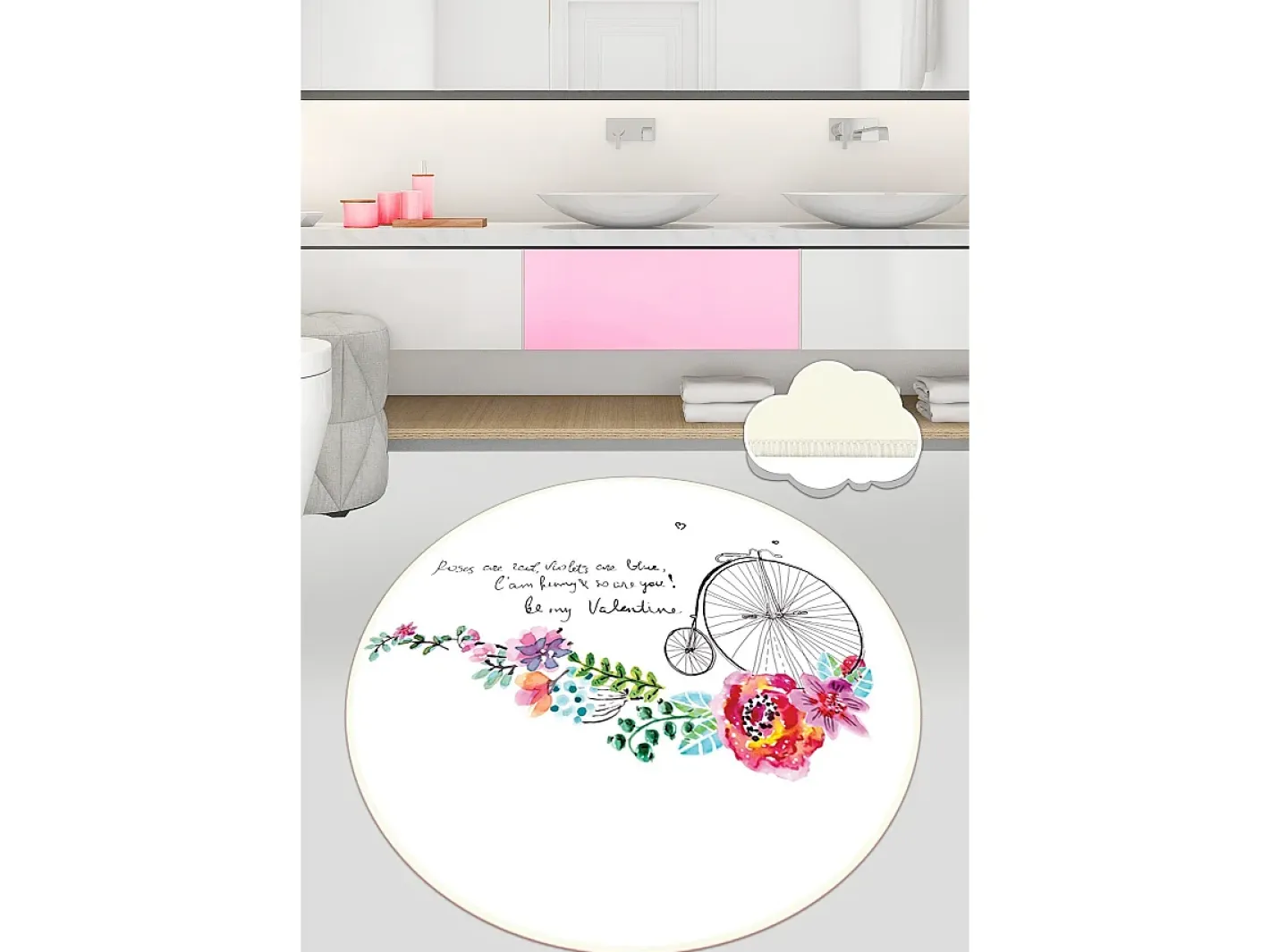 Alfombra De Baño|Ropa De Cama-Alfombra de baño Monowheel (100 cm) Multicolor