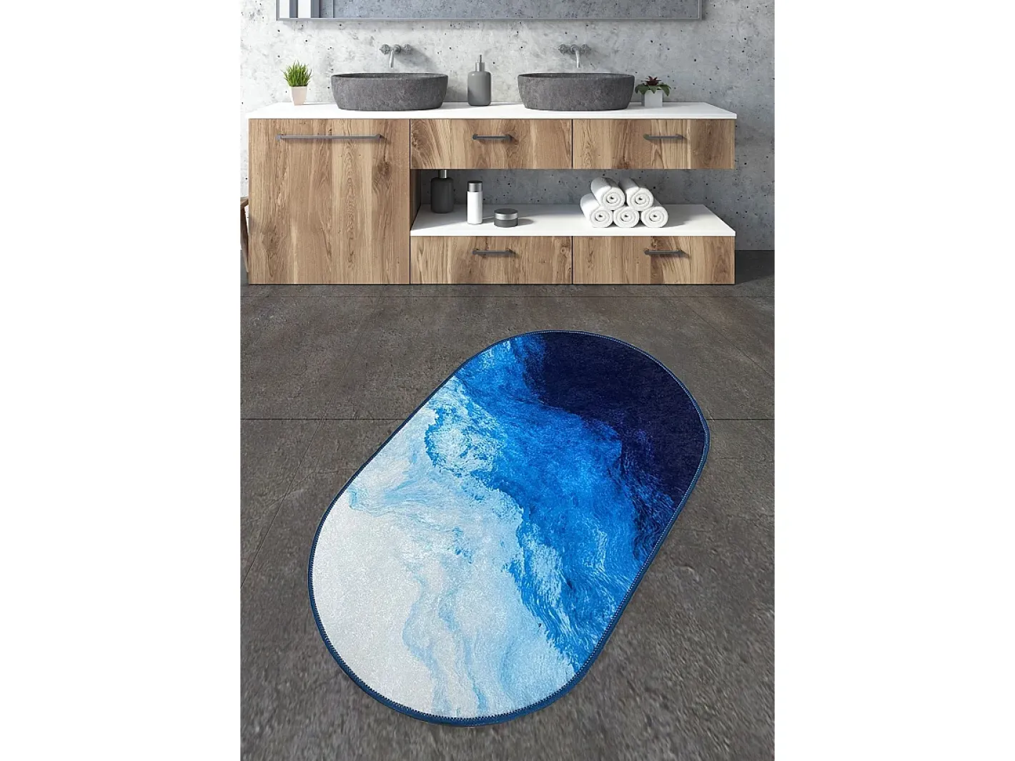 Clearance Alfombra de baño Oseyan Multicolor