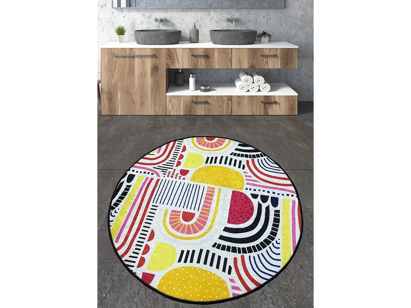 Alfombra De Baño|Ropa De Cama-Alfombra de baño Perido Multicolor