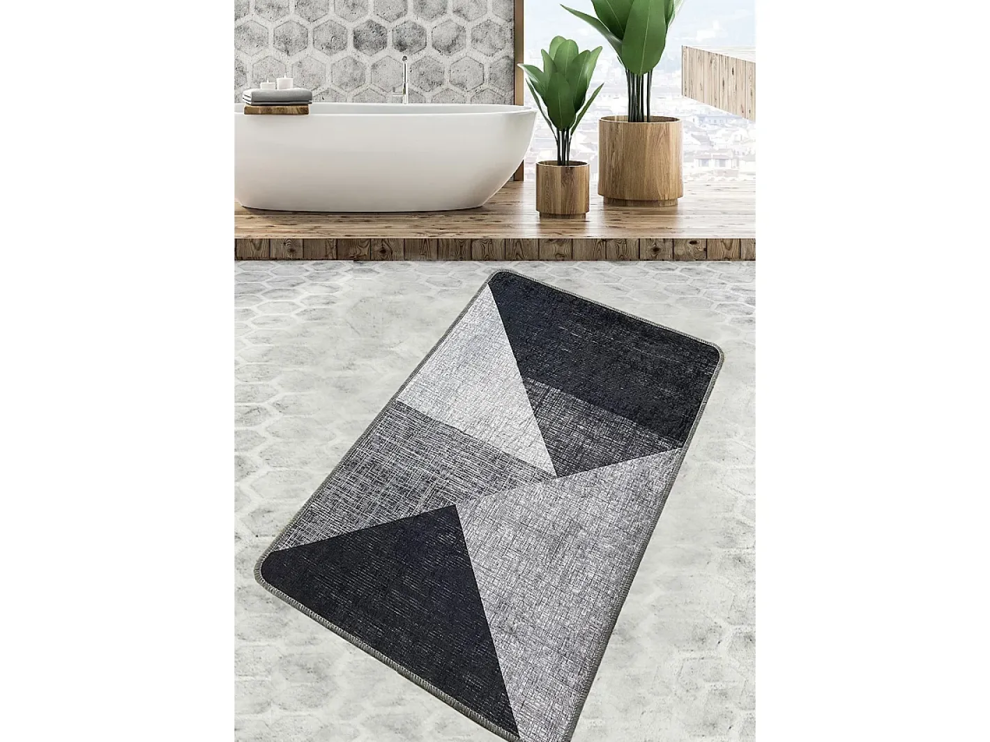 Alfombra De Baño|Ropa De Cama-Alfombra de baño Phell v2 gris Multicolor