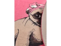 Alfombra De Baño|Ropa De Cama-Alfombra de baño Pink Pug DJT (100 cm) Multicolor