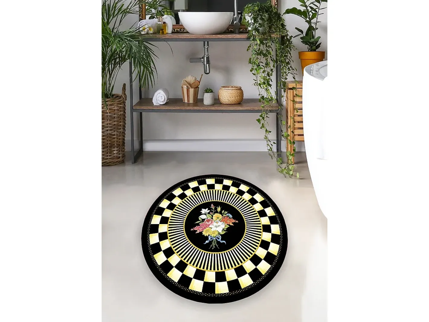 Best Alfombra de baño Quadratic 100 Multicolor