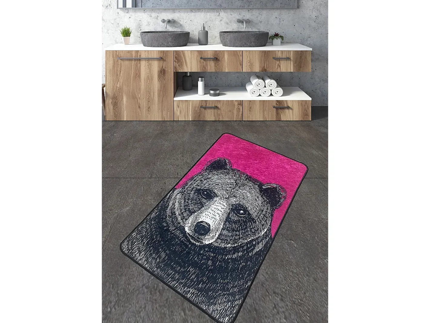 Alfombra De Baño|Ropa De Cama-Alfombra de baño Rincha Multicolor