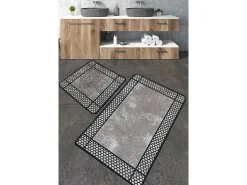 Alfombra De Baño|Ropa De Cama-Alfombra de baño Set (2 piezas) Beja Multicolor