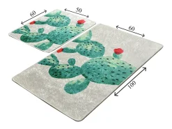 Alfombra De Baño|Ropa De Cama-Alfombra de baño Set (2 piezas) Green DJT Multicolor