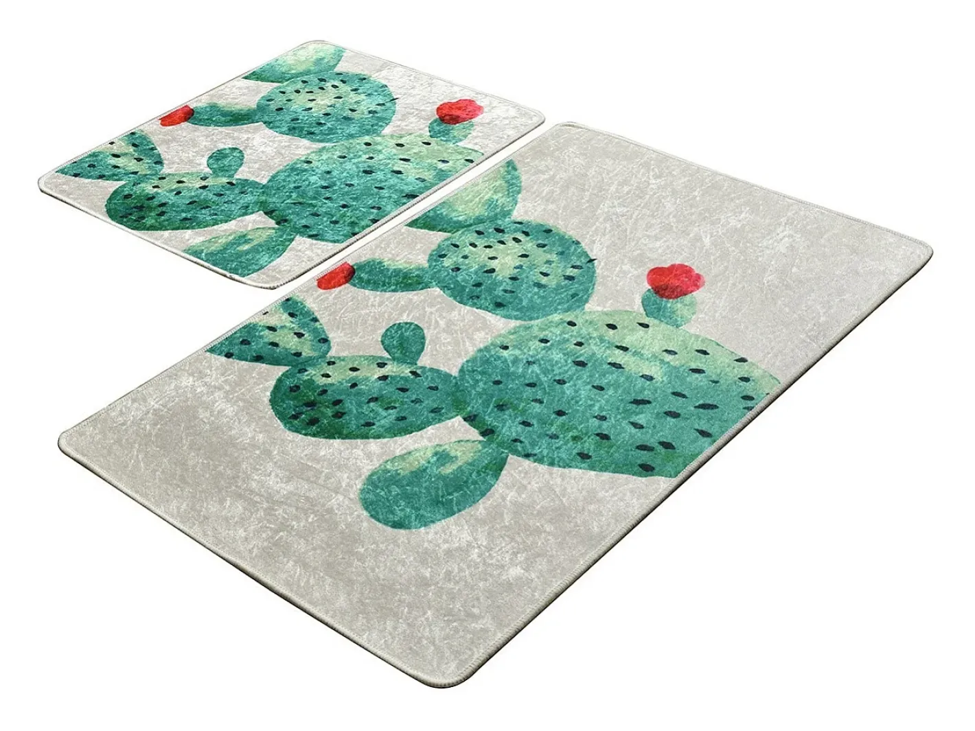 Alfombra De Baño|Ropa De Cama-Alfombra de baño Set (2 piezas) Green DJT Multicolor