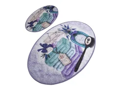 Alfombra de baño Set (2 piezas) Lavanta DJT Multicolor Discount