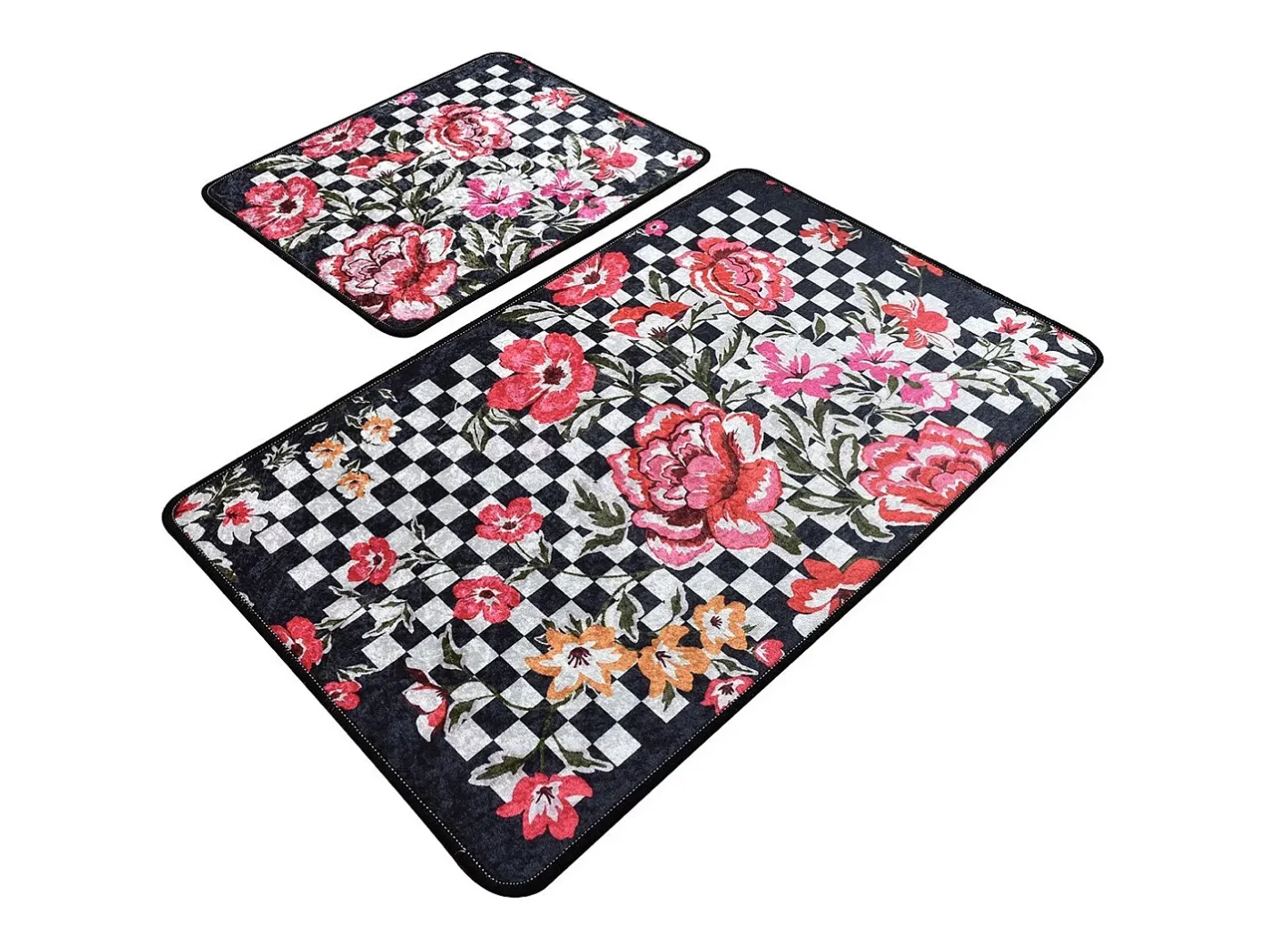 Best Alfombra de baño Set (2 piezas) Black Rose Multicolor