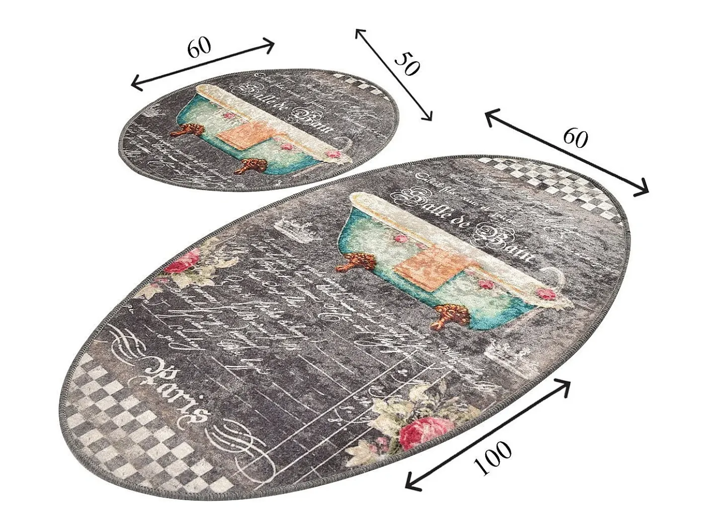 Alfombra de baño Set (2 piezas) Bain Multicolor Discount