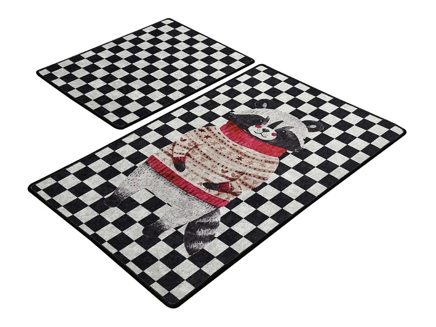 Alfombra De Baño|Ropa De Cama-Alfombra de baño Set (2 piezas) Mr. Raccoon Multicolor