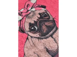 Alfombra De Baño|Ropa De Cama-Alfombra de baño Set (2 piezas) Pink Pug Multicolor