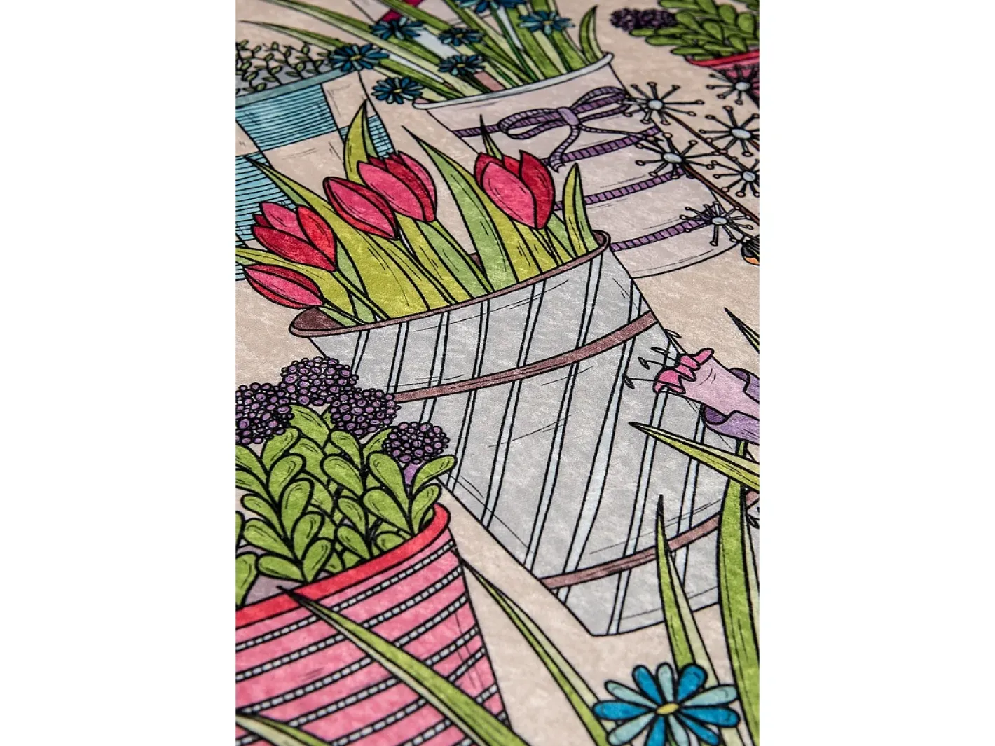 Alfombra de baño Set (2 piezas) Flowerpot DJT Multicolor Best