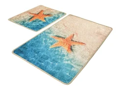 Sale Alfombra de baño Set (2 piezas) Stella Multicolor