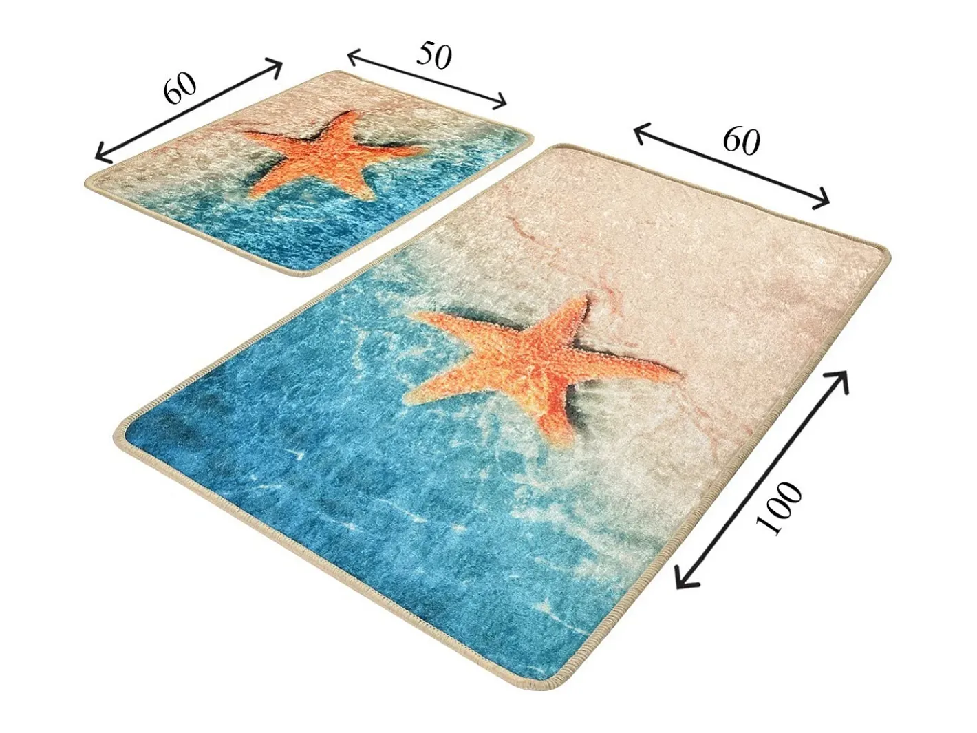 Sale Alfombra de baño Set (2 piezas) Stella Multicolor