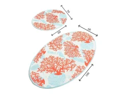 Alfombra de baño Set (2 piezas) Moss DJT Multicolor Hot