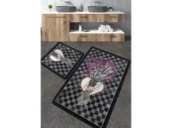 Alfombra de baño Set (2 piezas) Levan Multicolor