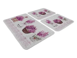 Alfombra de baño Set (3 piezas) Giardino Di Lavanda Djt Multicolor Discount