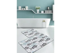 Alfombra De Baño|Ropa De Cama-Alfombra de baño Set (2 piezas) Aqua Fish DJT Multicolor