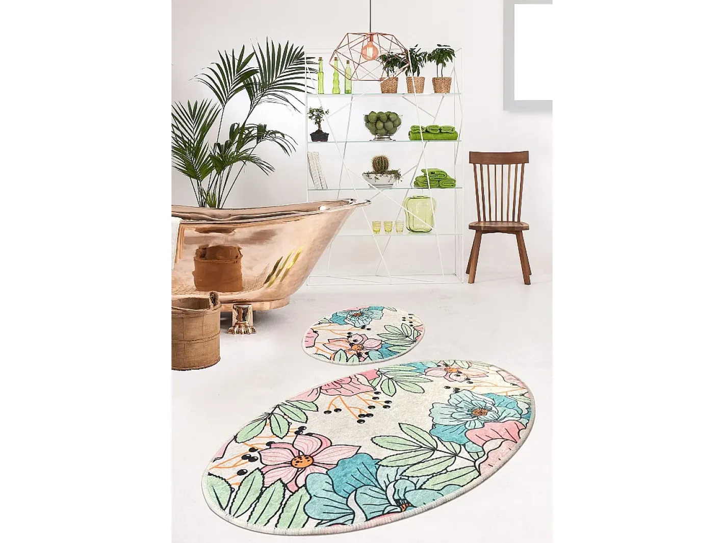 Best Alfombra de baño Set (2 piezas) Spring Multicolor