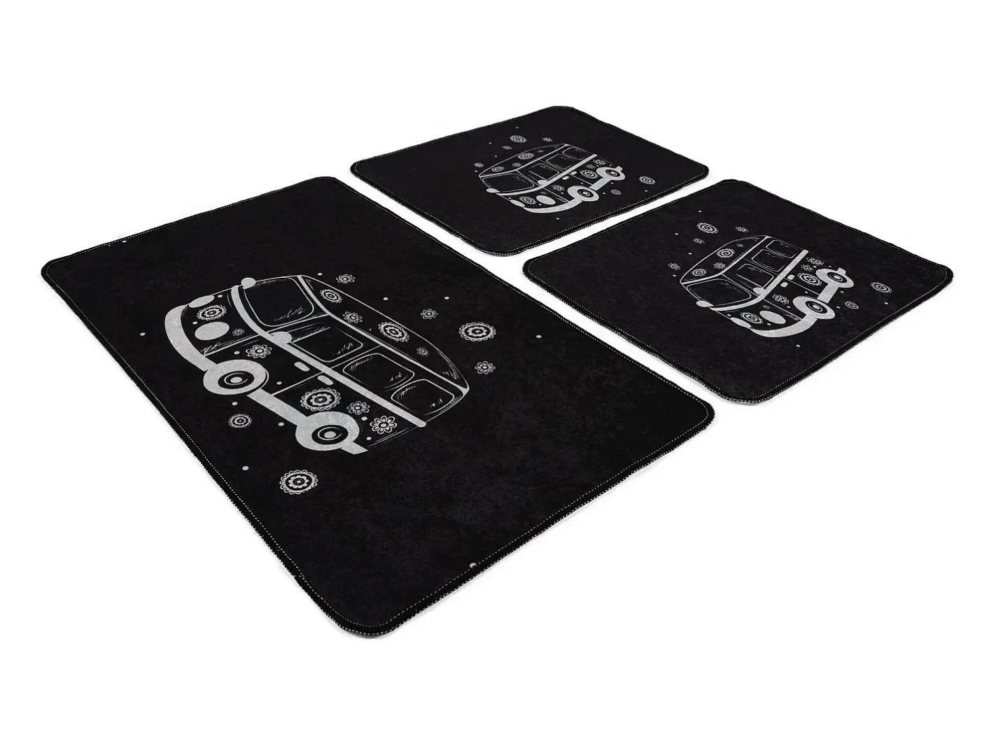 Alfombra De Baño|Ropa De Cama-Alfombra de baño Set (3 piezas) Bus Multicolor
