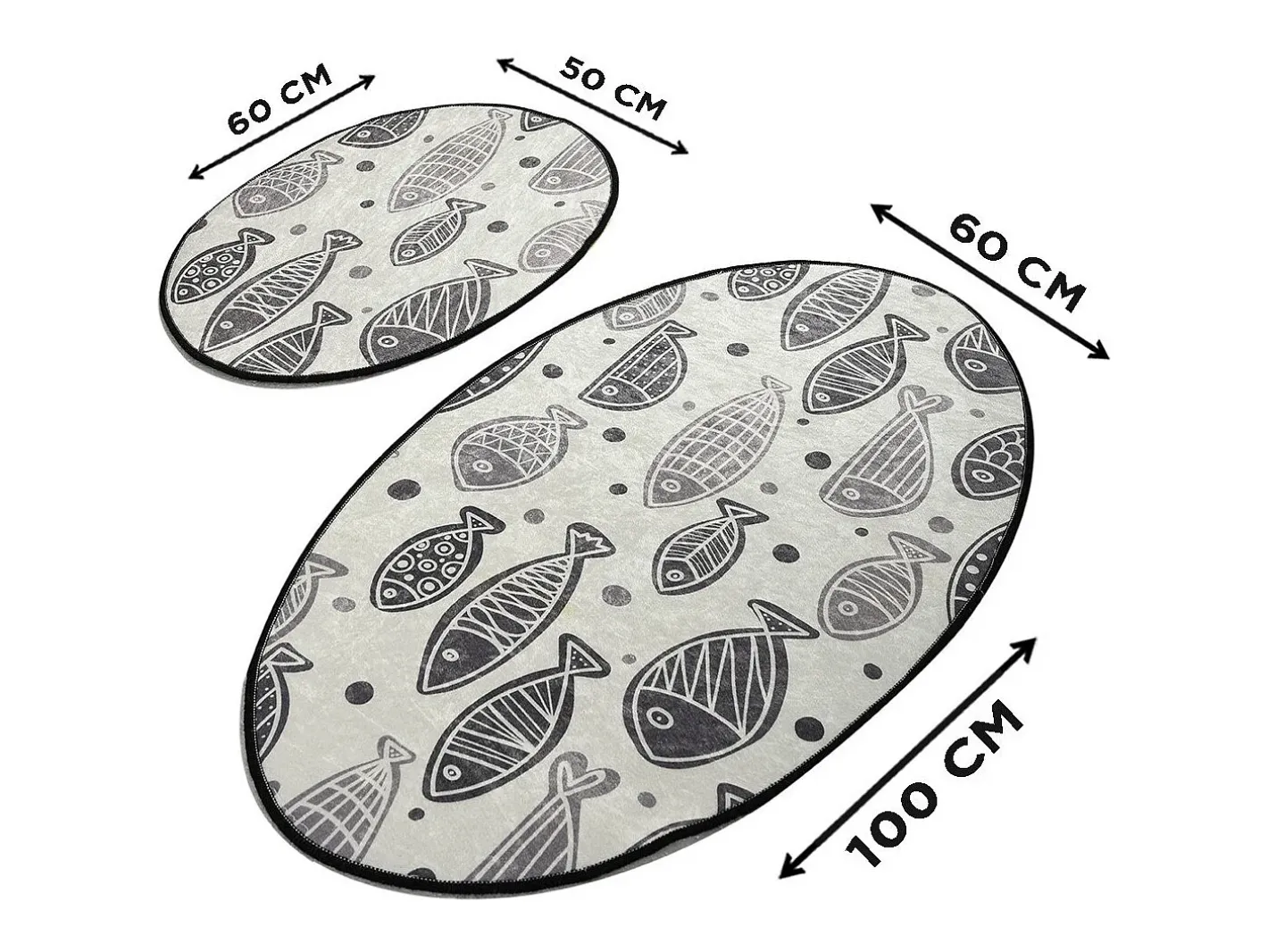 Best Alfombra de baño Set (2 piezas) Fish DJT Multicolor