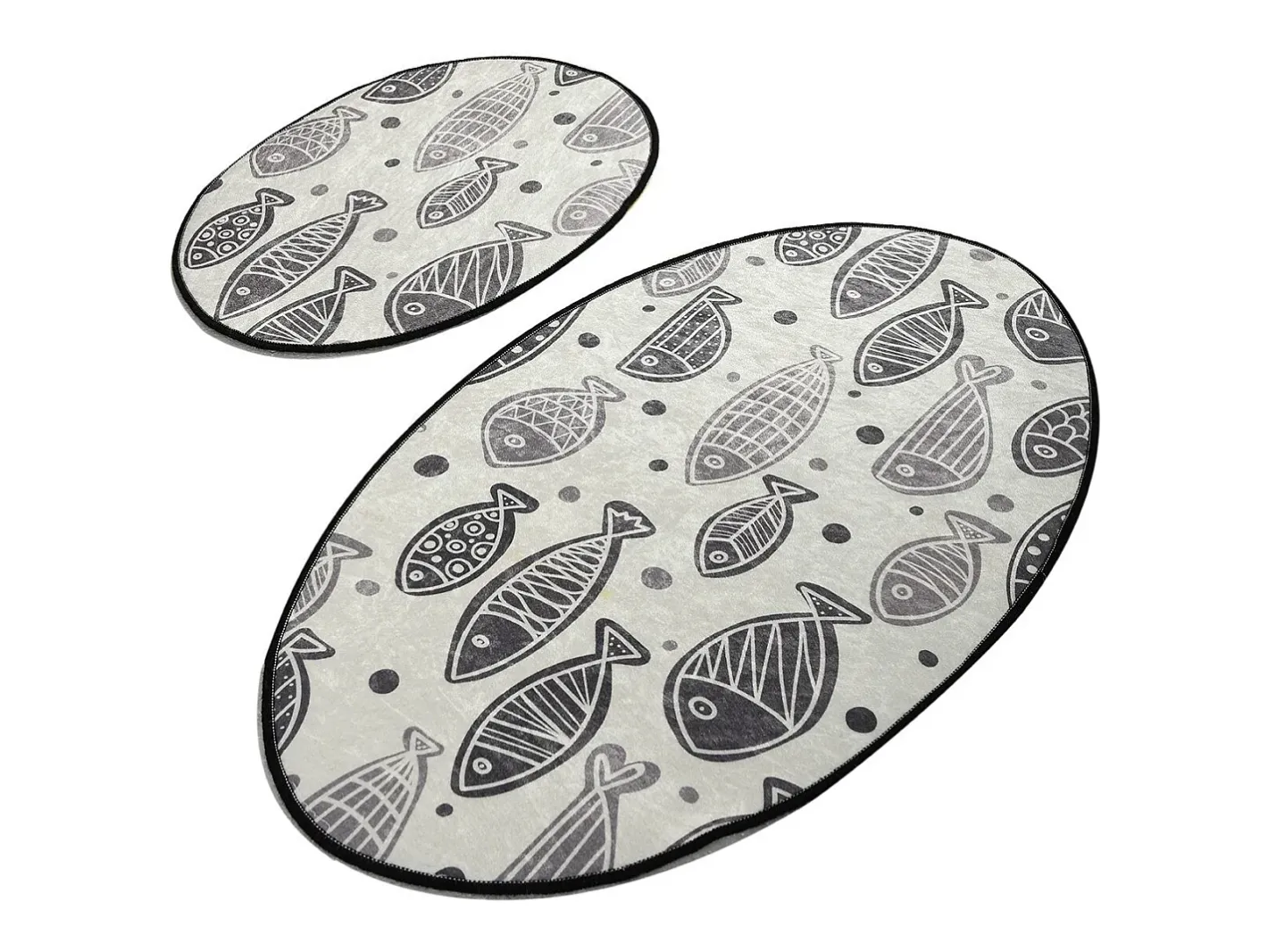 Best Alfombra de baño Set (2 piezas) Fish DJT Multicolor