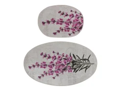 Outlet Alfombra de baño Set (2 piezas) Lavender DJT Multicolor