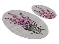 Outlet Alfombra de baño Set (2 piezas) Lavender DJT Multicolor