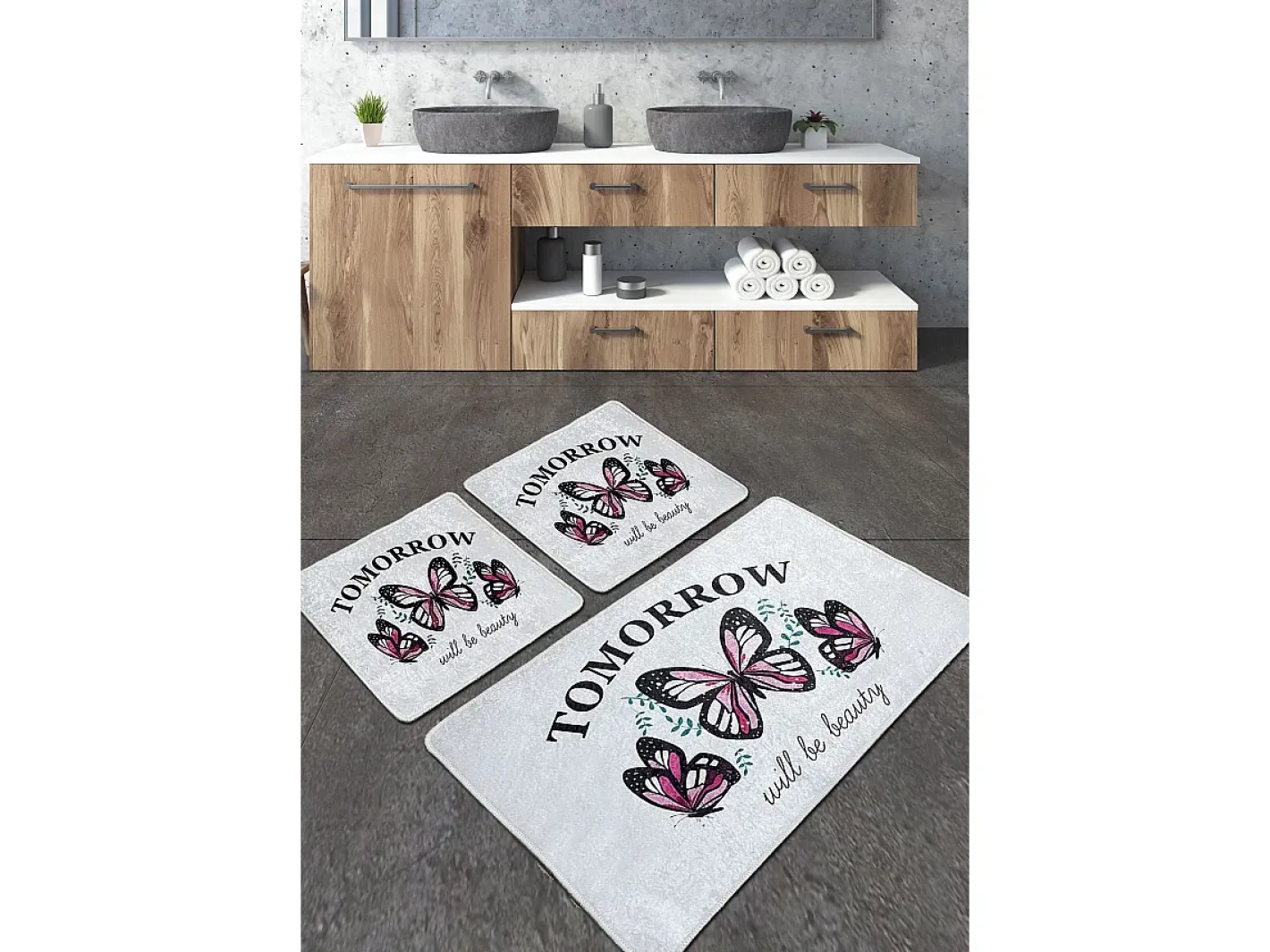 Alfombra de baño Set (3 piezas) Tomorrow Djt Multicolor Best