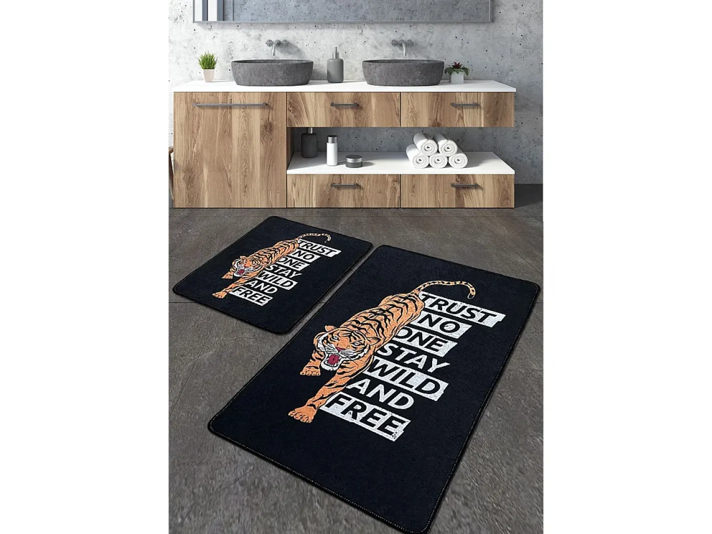 Alfombra De Baño|Ropa De Cama-Alfombra de baño Set (2 piezas) Trust Djt Multicolor