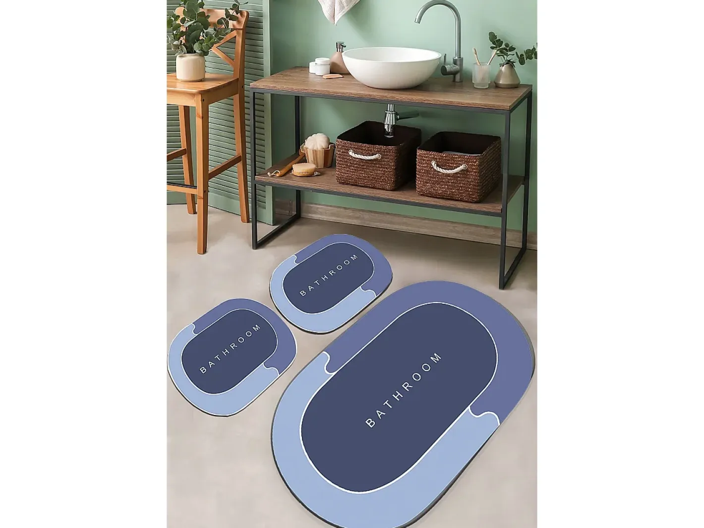 Alfombra de baño Set (3 piezas) Skylife Multicolor