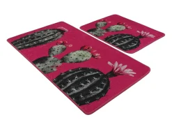 Alfombra de baño Set (2 piezas) Cacto Multicolor Hot