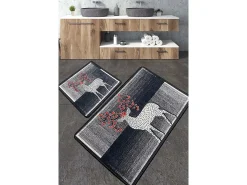 Alfombra de baño Set (2 piezas) Elafa Multicolor New