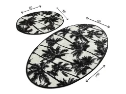 Alfombra de baño Set (2 piezas) Palm DJT Multicolor New