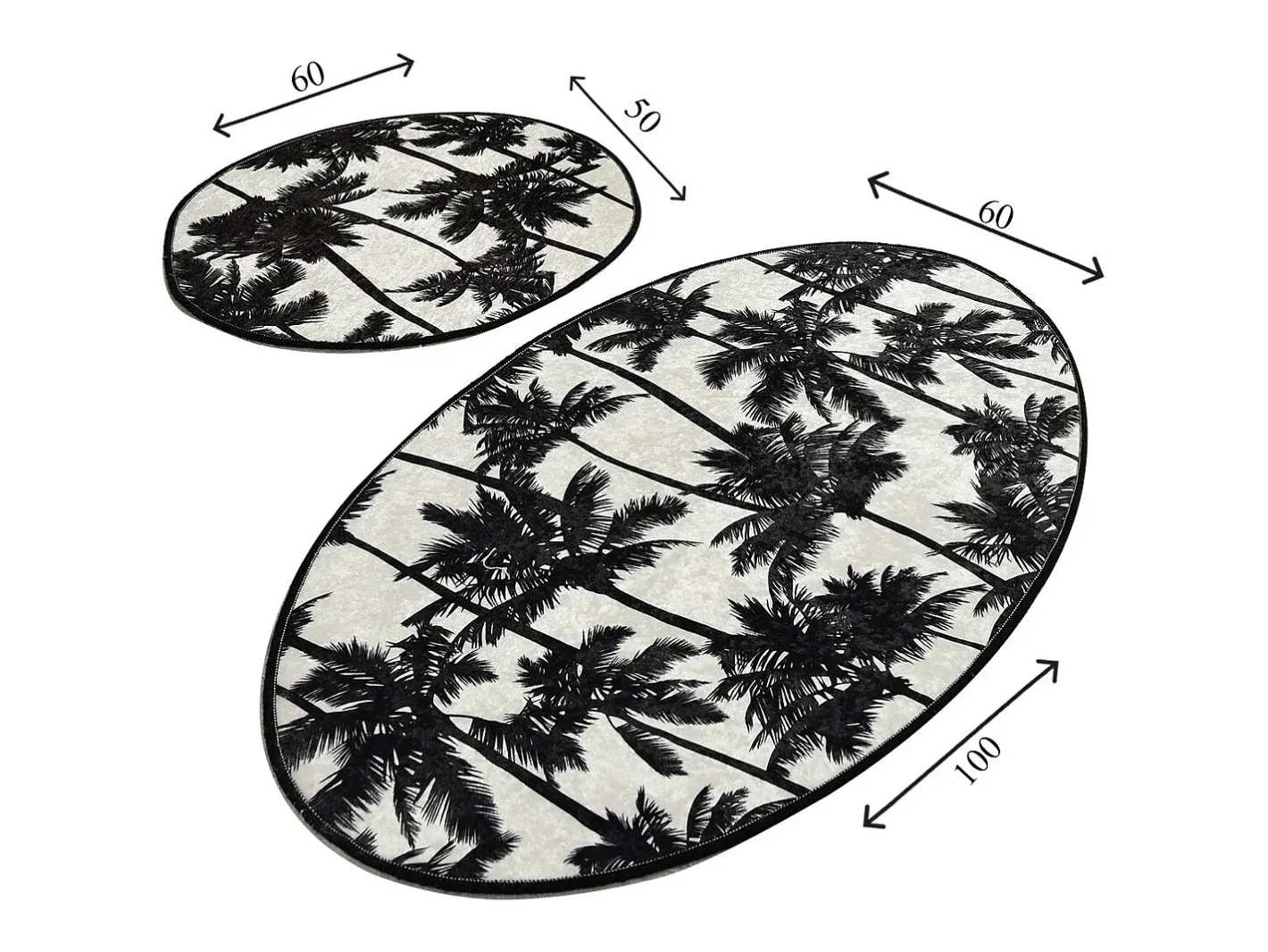 Alfombra de baño Set (2 piezas) Palm DJT Multicolor New