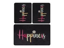 Alfombra De Baño|Ropa De Cama-Alfombra de baño Set (3 piezas) Happiness Djt Multicolor