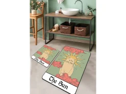 Clearance Alfombra de baño Set (2 piezas) Sunny The Sun Multicolor
