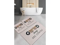Alfombra de baño Set (3 piezas) Things Djt Multicolor Online