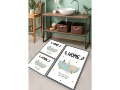 Alfombra de baño Set (3 piezas) Bathtub Multicolor