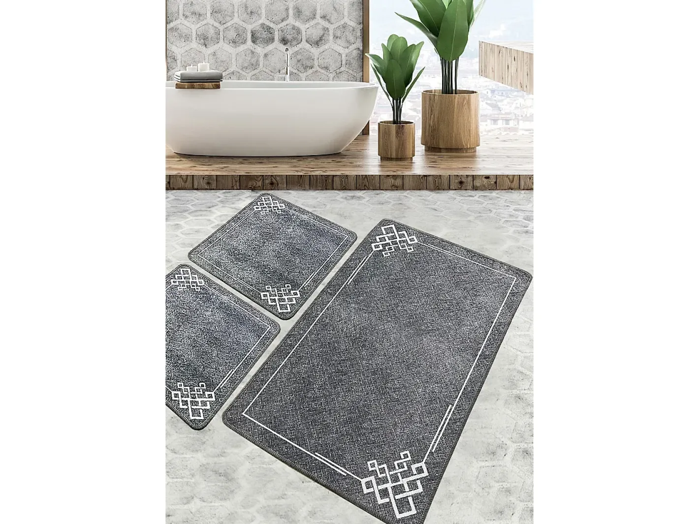 Alfombra De Baño|Ropa De Cama-Alfombra de baño Set (3 piezas) Olita Multicolor