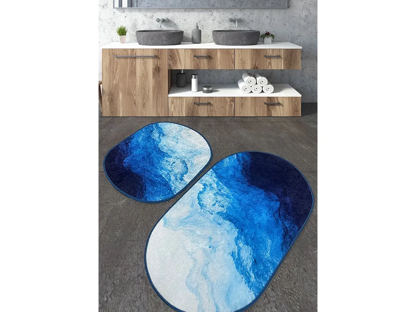 Hot Alfombra de baño Set (2 piezas) Oseyan Multicolor