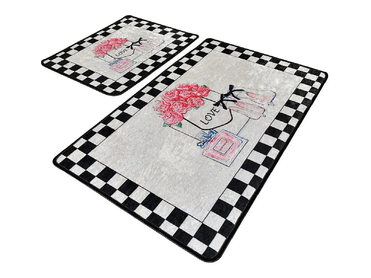 Alfombra de baño Set (2 piezas) Parfume Multicolor