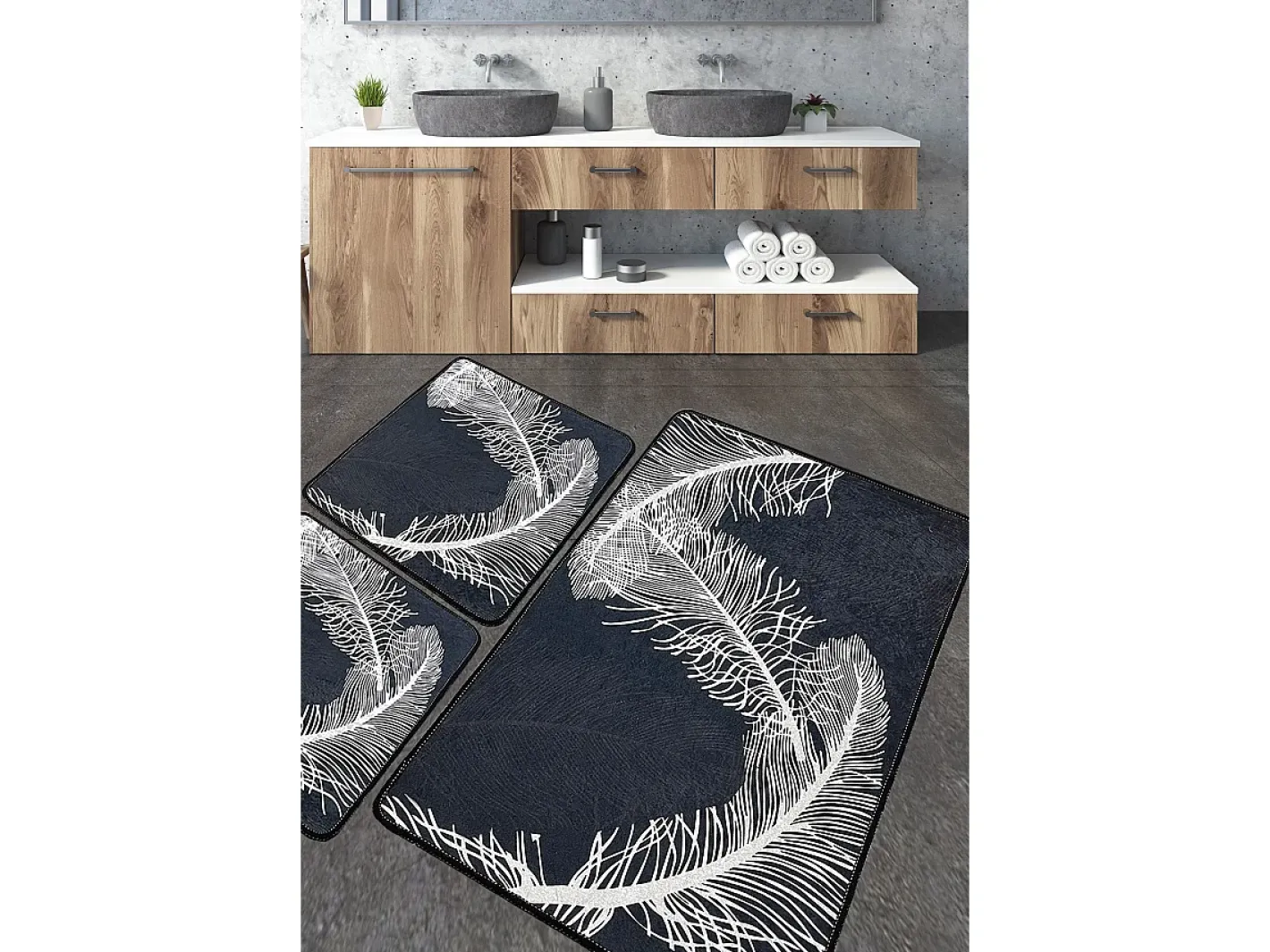 Best Alfombra de baño Set (3 piezas) Alisan Multicolor