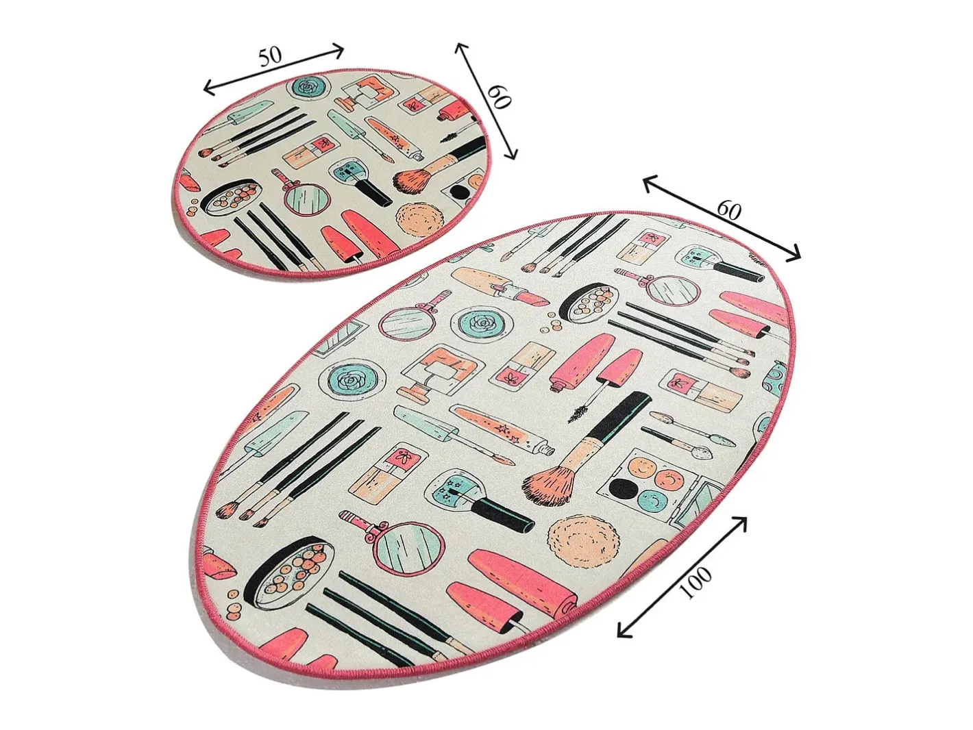 Sale Alfombra de baño Set (2 piezas) Make Up DJT Multicolor