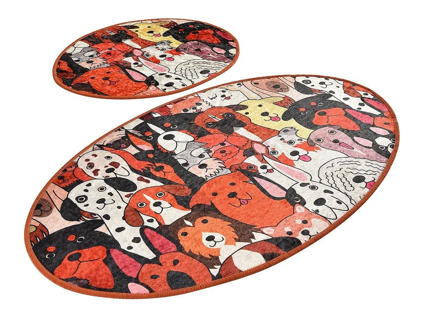 Hot Alfombra de baño Set (2 piezas) Dogs Multicolor
