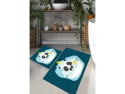 Alfombra De Baño|Ropa De Cama-Alfombra de baño Set (2 piezas) Panda In The Water Multicolor