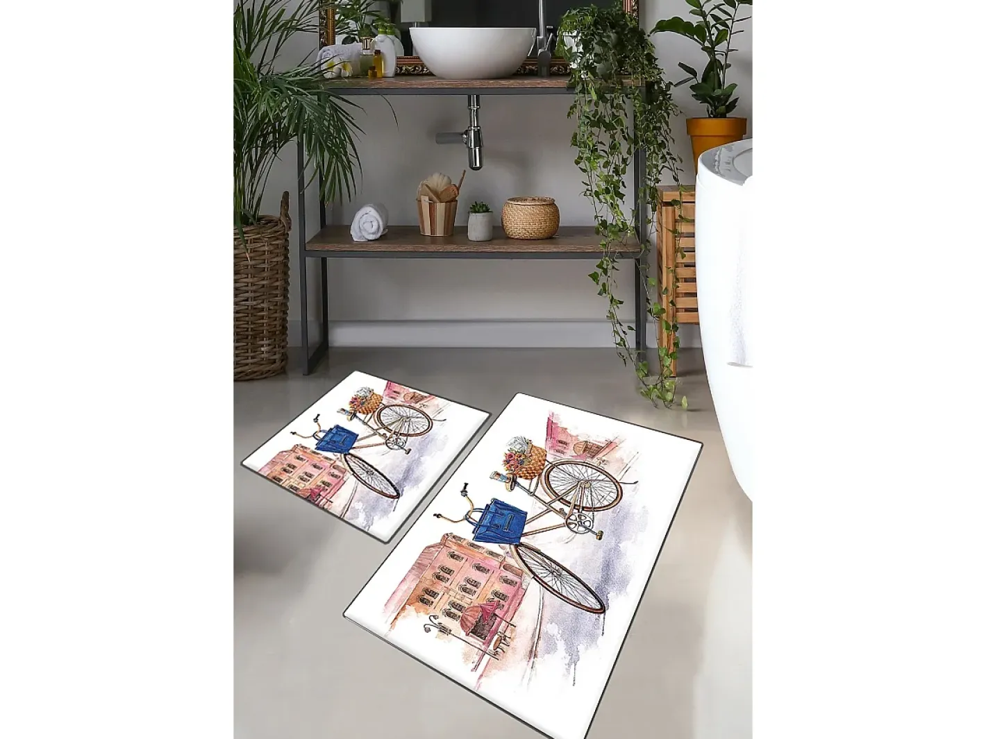Alfombra de baño Set (2 piezas) Dance Street Multicolor