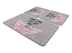 Alfombra De Baño|Ropa De Cama-Alfombra de baño Set (3 piezas) Make Time Djt Multicolor