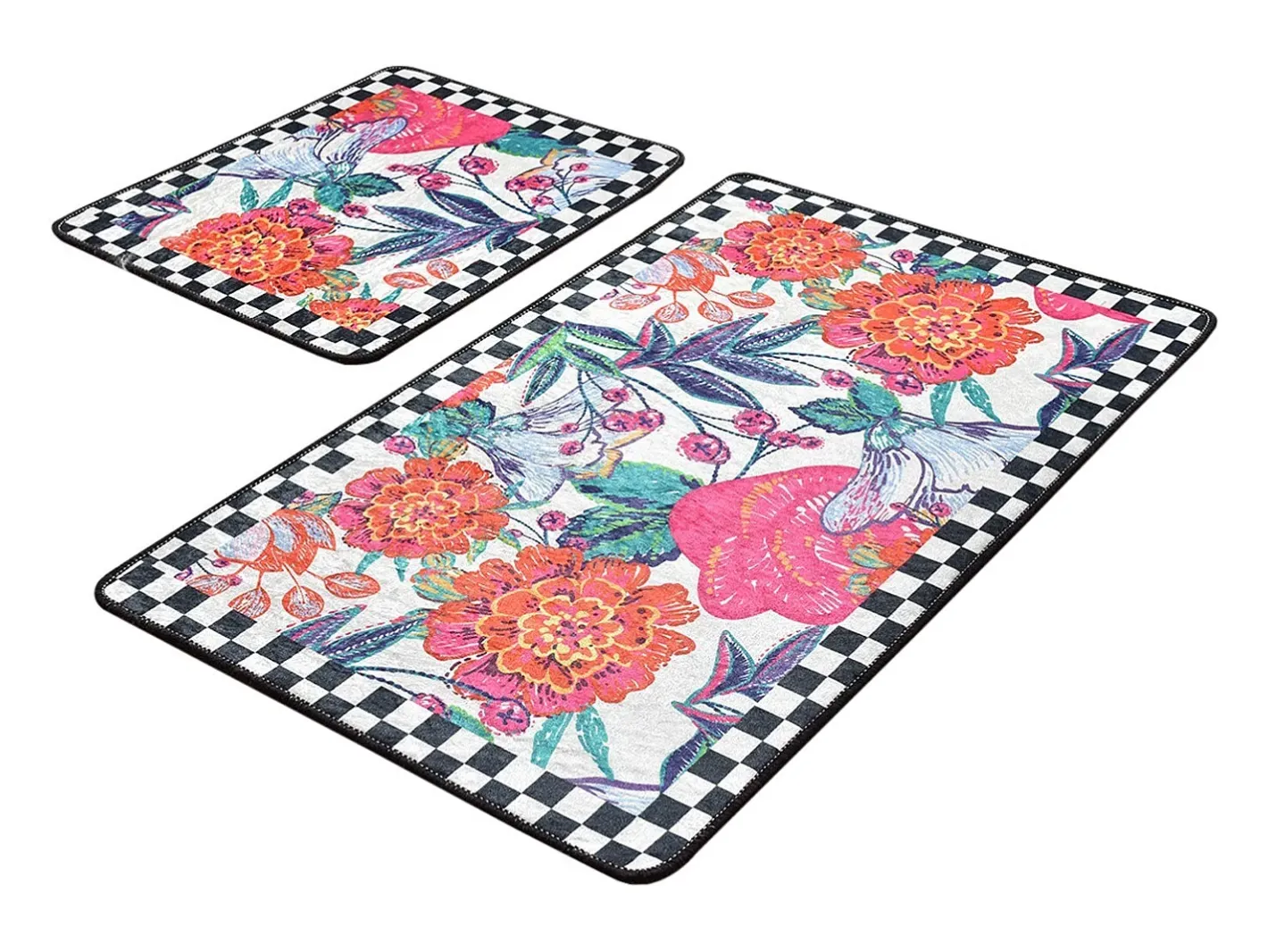 Alfombra de baño Set (2 piezas) Flori Multicolor Discount